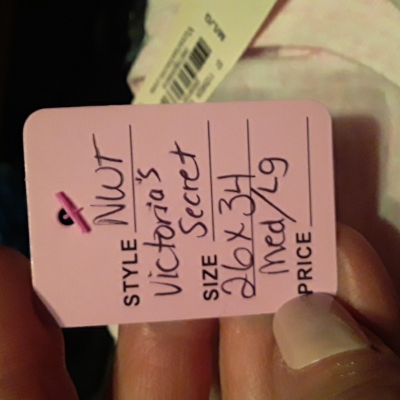 NWT Med Pink Heathered Victoria's Secret Long sleeve Gorgeous Nightshirt Bling - Picture 9 of 12